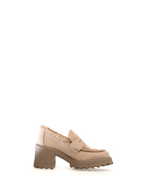 Mocasines de tacón Tani beige