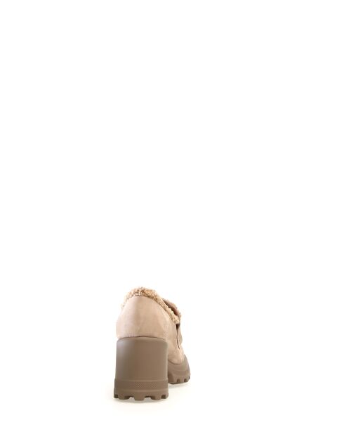 Mocasines de tacón Tani beige