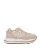 Sneakers Merry aus beigem Leder