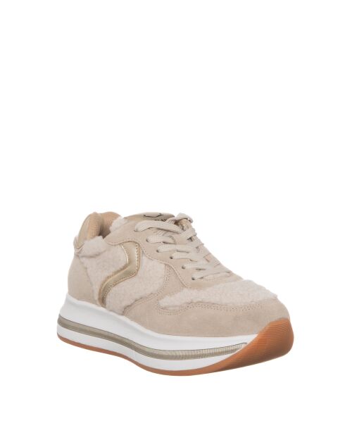 Sneakers Merry aus beigem Leder