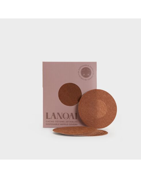 Cache tétons jetables 5 paires cacao