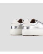 Sneakers Soho aus silberweißem Leder