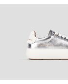 Sneakers Soho aus silberweißem Leder