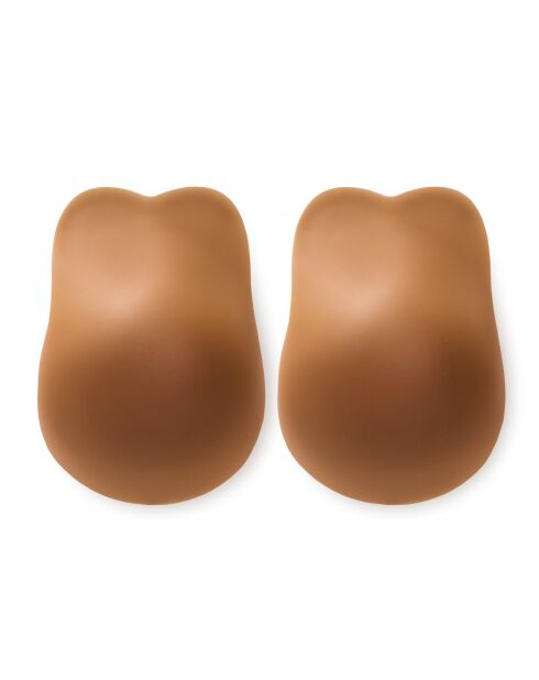 Cache tétons liftants en silicone de levage cacao