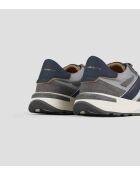 Sneakers en cuir Liverpool gris lumière/bleu