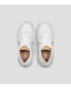 Sneakers Liverpool blanc moutarde/bleu