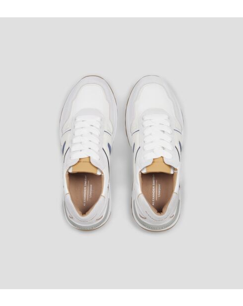 Sneakers Liverpool blanc moutarde/bleu