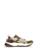 Sneakers en cuir CLUB19 vert armée/brun sable