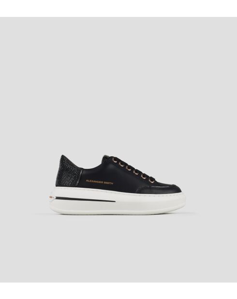 Schwarze Ledersneaker Lancaster
