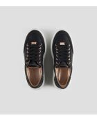 Schwarze Ledersneaker Lancaster