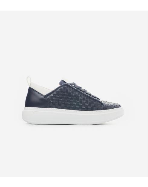 Blauw/witte leren sneakers van Wembley