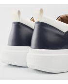 Blauw/witte leren sneakers van Wembley