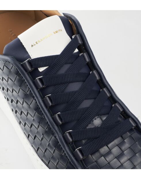 Blauw/witte leren sneakers van Wembley