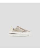 Sneakers Lancaster aus weißgoldenem Leder
