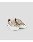 Sneakers Lancaster aus weißgoldenem Leder