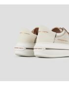 Sneakers Lancaster aus weißgoldenem Leder