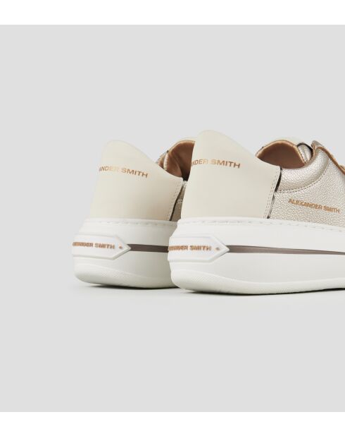 Sneakers Lancaster aus weißgoldenem Leder