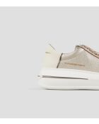 Sneakers Lancaster aus weißgoldenem Leder