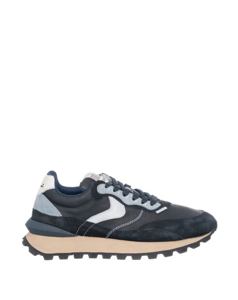 Navyblaue Sneakers Qwark aus Leder