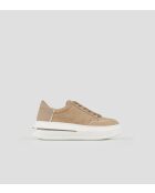 Sneakers Lancaster aus Leder hellcognac