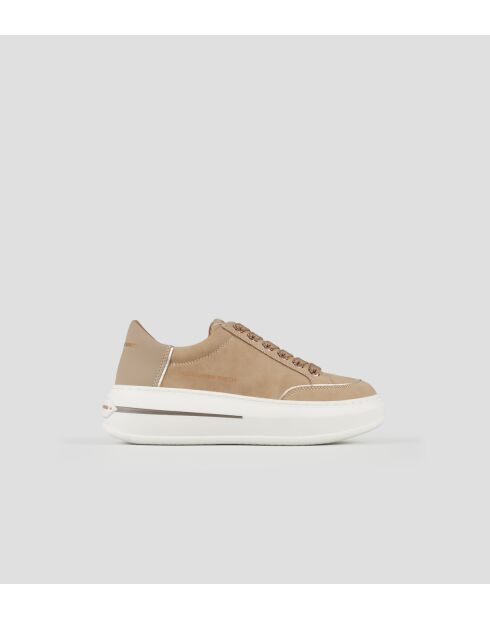 Sneakers Lancaster aus Leder hellcognac