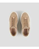 Sneakers Lancaster aus Leder hellcognac
