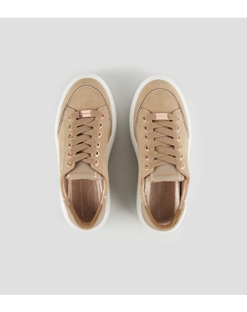 Sneakers Lancaster aus Leder hellcognac
