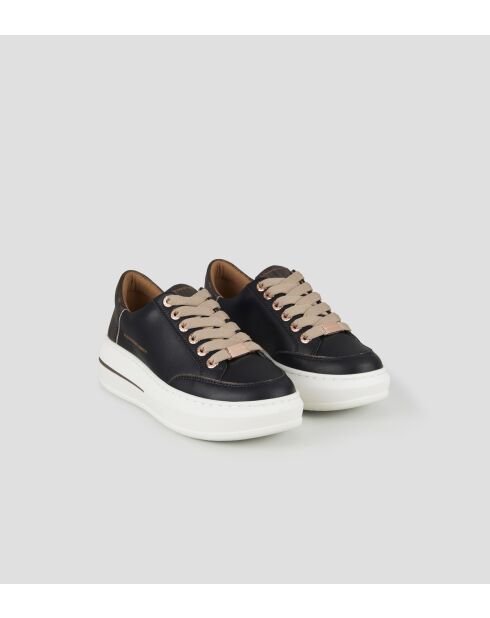 Lancaster Sneakers aus schwarzem Kupferleder