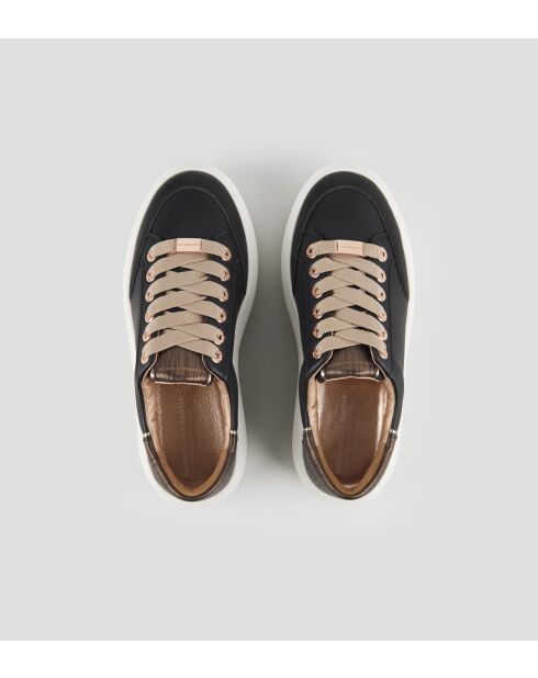 Lancaster Sneakers aus schwarzem Kupferleder