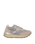 Sneakers Qwark aus Leder in Beige/Hellgrau