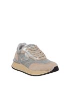 Sneakers Qwark aus Leder in Beige/Hellgrau
