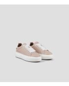 Sneakers Soho aus Leder in Nude/Weiß