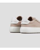 Sneakers Soho aus Leder in Nude/Weiß