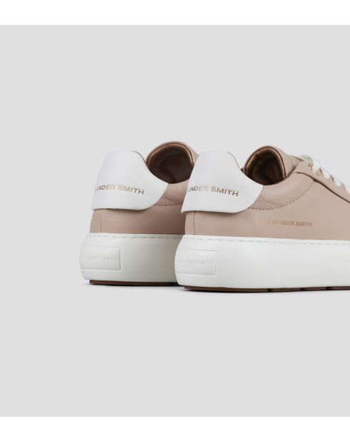 Sneakers Soho aus Leder in Nude/Weiß