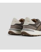 Donkerivoorkleurige leren sneakers Liverpool