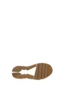 Zapatillas CLUB19 de piel verde militar/beige mostaza