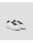 Sneakers en cuir Soho blanc militaire