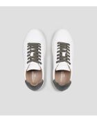 Sneakers en cuir Soho blanc militaire