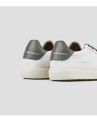 Sneakers en cuir Soho blanc militaire