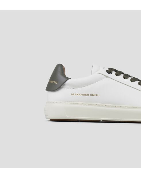 Sneakers en cuir Soho blanc militaire