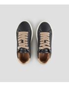 Zwarte nude-leren sneakers van Soho