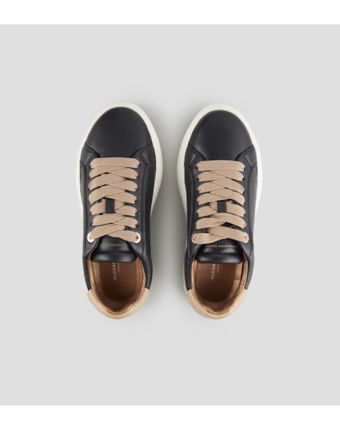 Zwarte nude-leren sneakers van Soho