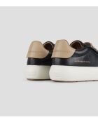 Zwarte nude-leren sneakers van Soho