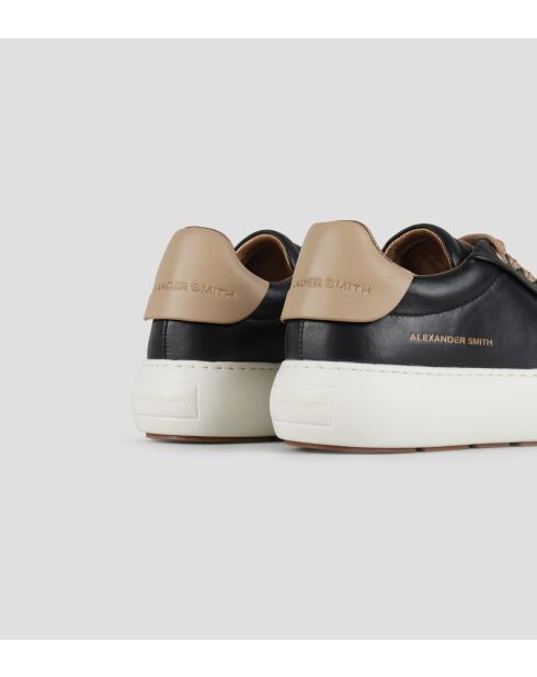 Zwarte nude-leren sneakers van Soho