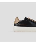 Zwarte nude-leren sneakers van Soho