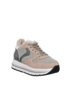 Cremefarbene Maran Ledersneaker