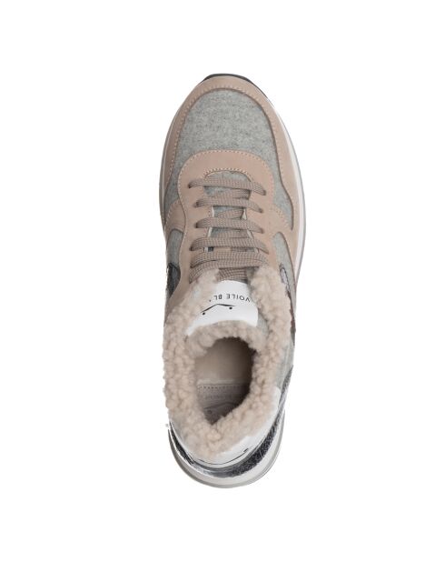 Cremefarbene Maran Ledersneaker