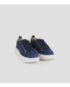 Blauwe leren sneakers van Wembley
