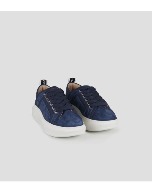 Blauwe leren sneakers van Wembley