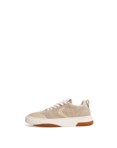 Sneakers Gemini aus Leder hellbeige